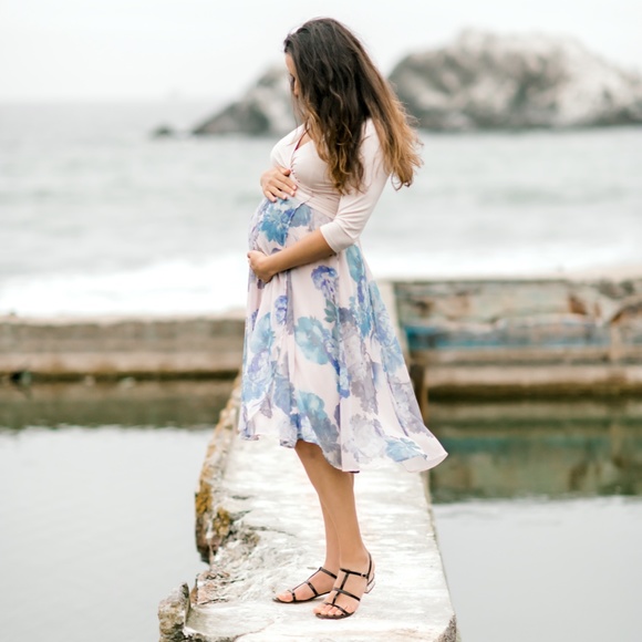 Seraphine Maternity & Nursing Midi Dress - Picture 3 of 6